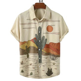 Camisa Masculina Casual Cactus